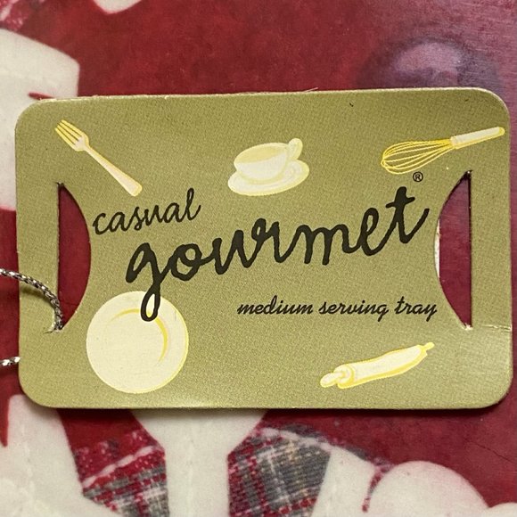 Casual Gourmet Melamine Sandwich Tray Snowflake Theme, Rectangular with Handles - Picture 6 of 7